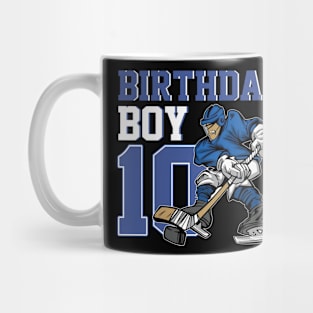 10 Year Old Ice Hockey Themed Birthday Party 10th Mug